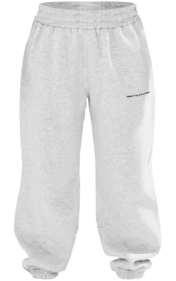 PRETTYLITTLETHING Petite Ash Grey Branded Sweatpants