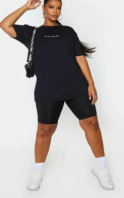 PRETTYLITTLETHING Plus 2 Pack Black & White Oversized T -Shirts