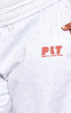 PRETTYLITTLETHING Plus Ash Grey Oversized Cuffed Sweatpants