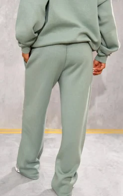 PRETTYLITTLETHING Sage Athletics Club Embossed Straight Leg Sweatpants