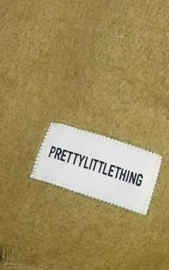 PRETTYLITTLETHING Sage Tab Fuzzy Blanket Scarf