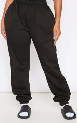 PRETTYLITTLETHING Shape Black Pocket Detail High Waisted Sweatpants