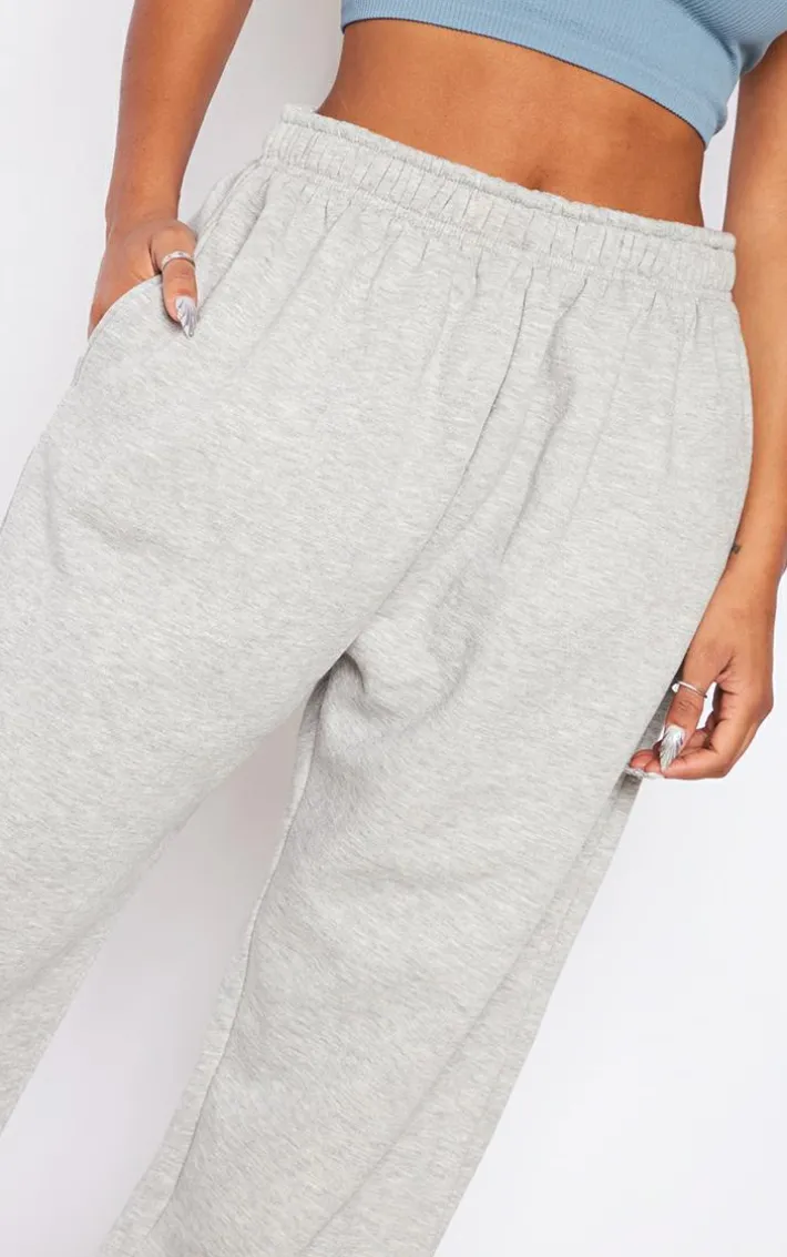 PRETTYLITTLETHING Shape Grey Pocket Detail High Waisted Sweatpants