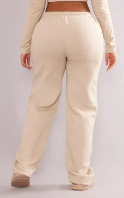 PRETTYLITTLETHING Shape Stone Zip Pocket Detail Wide Leg Sweatpants