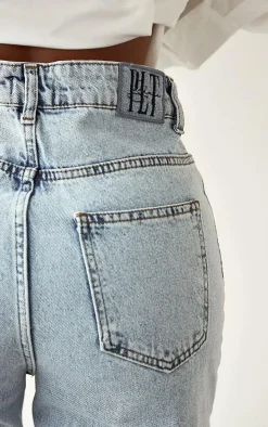 PRETTYLITTLETHING Shape Vintage Ripped Straight Leg Jeans