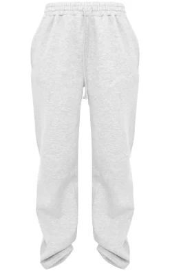 PRETTYLITTLETHING Tall Grey Marl Drawstring Wide Leg Sweatpants