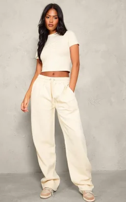 PRETTYLITTLETHING Tall Stone Embroidered Fitted T Shirt