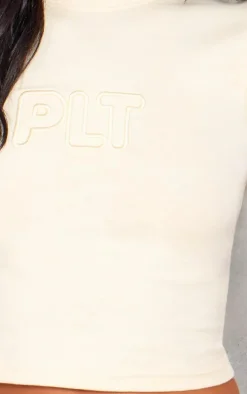 PRETTYLITTLETHING Tall Stone Embroidered Fitted T Shirt