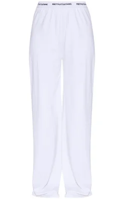PRETTYLITTLETHING Tape Cream PJ Pant