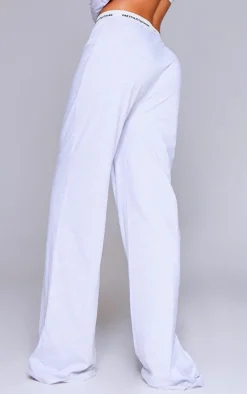 PRETTYLITTLETHING Tape Grey Marl PJ Pants