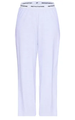 PRETTYLITTLETHING Tape Grey Marl PJ Pants