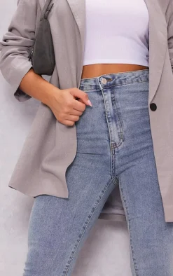 PRETTYLITTLETHING Vintage Wash Disco Skinny Jeans