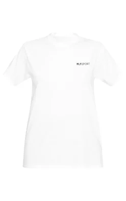 PRETTYLITTLETHING White Oversized Training T-Shirt
