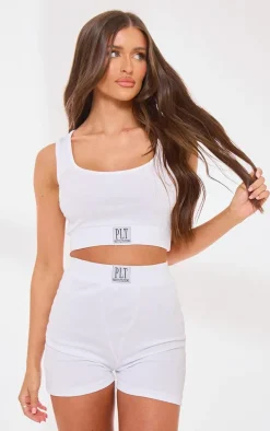 PRETTYLITTLETHING White PJ Shorts
