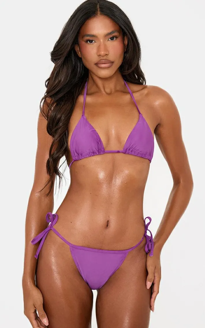 Purple Mix & Match Triangle Bikini Top