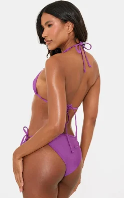 Purple Mix & Match Triangle Bikini Top