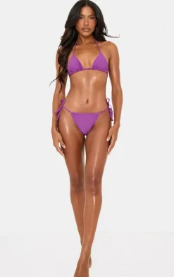 Purple Mix & Match Triangle Bikini Top