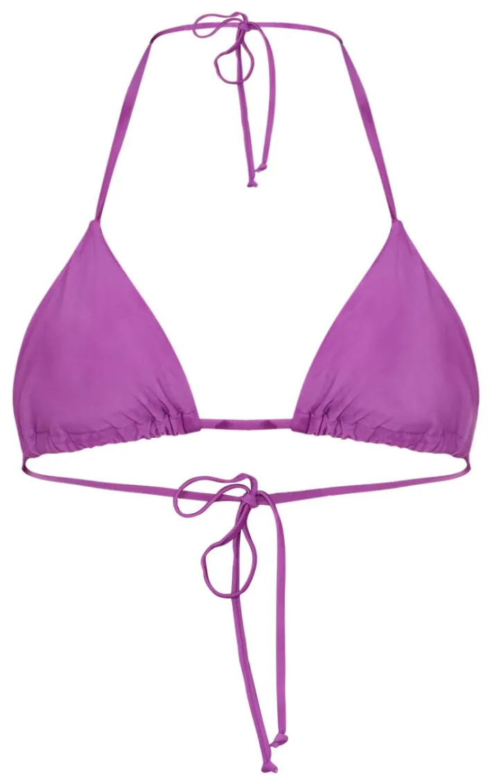Purple Mix & Match Triangle Bikini Top