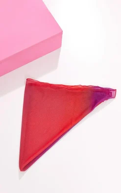 Purple Ombre Print Mesh Bandana