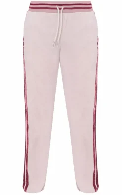 Purple Velvet Straight Leg Sweatpant