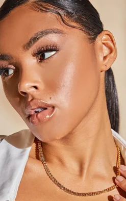 Real Gold Plated Dainty Curb Chain Necklace