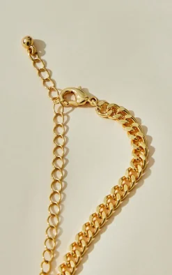 Real Gold Plated Dainty Curb Chain Necklace