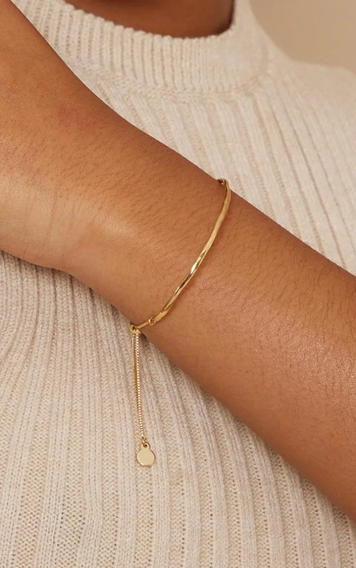 Real Gold Plated Simple Pully Bracelet