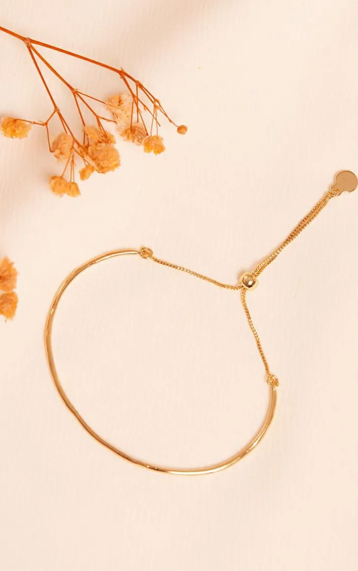 Real Gold Plated Simple Pully Bracelet