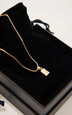 Real Gold Plated Simple Pendant Necklace