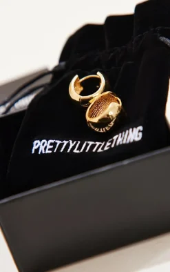 Real Gold Plated Wide Thick Small Hoop Earrings