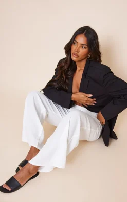 Real Leather Black Round Toe Basic Strap Mule Sandals