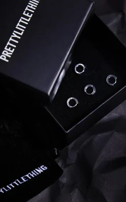 Real Silver Plated Dainty Huggie 2 Pack Hoop Earrings