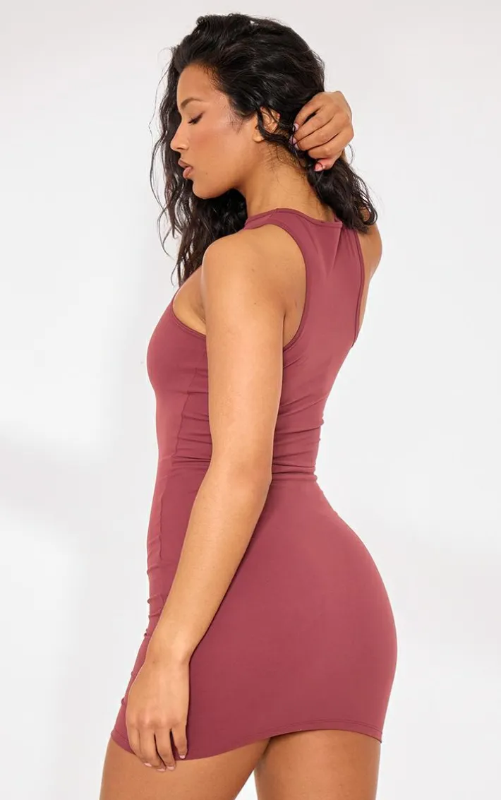 Red Snatched Sculpt Racer Dress