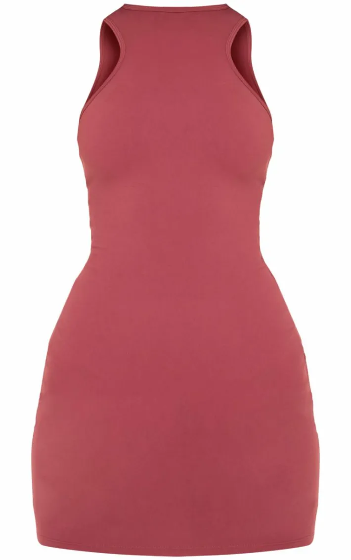Red Snatched Sculpt Racer Dress