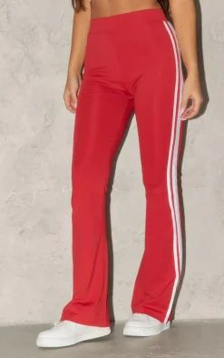 Red Soft Touch Seamless Yoga Flare Pants