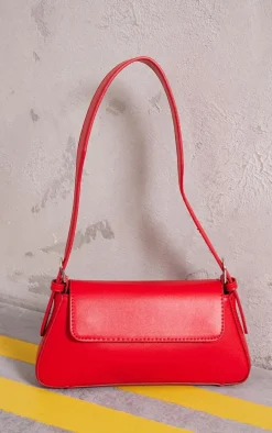 Red Trapeze Simple Shoulder Bag