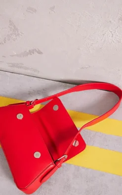 Red Trapeze Simple Shoulder Bag