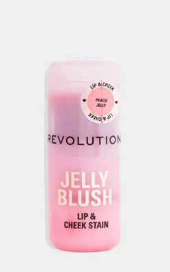 Revolution Jelly Blush Stick Lip And Cheek Stain - Peach Orange