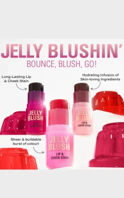 Revolution Jelly Blush Stick Lip And Cheek Stain - Strawberry Pink