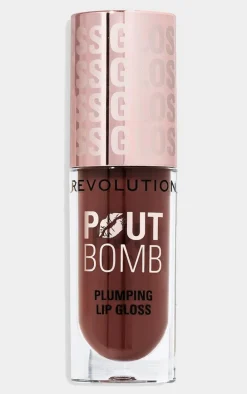 Revolution Pout Bomb Plumping Lip Gloss - Espresso