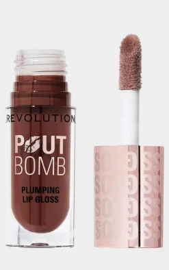 Revolution Pout Bomb Plumping Lip Gloss - Espresso