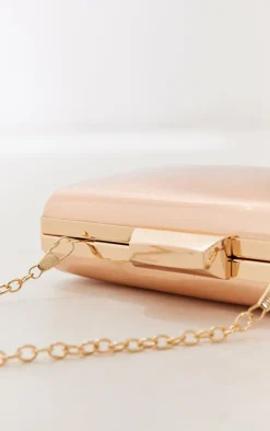 Rose Gold Metallic Clutch