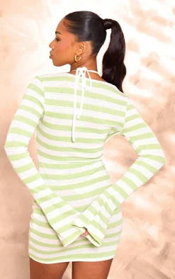 Sage Cut Out Bralette Bodycon Dress