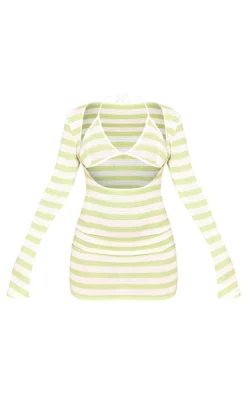 Sage Cut Out Bralette Bodycon Dress