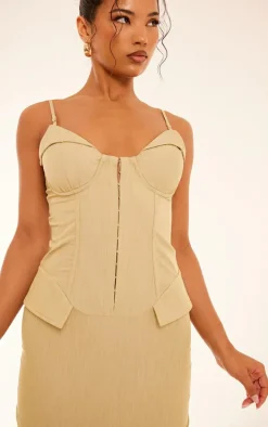 Sage Green Tailored Midaxi Dress