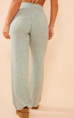 Sage Textured Knitted Pants