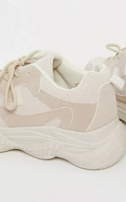 Sand Bubble Sole Lace Up Sneakers