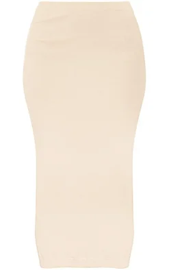 Sand Knitted Tube Midaxi Skirt