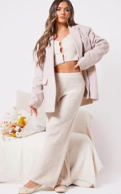 Sand Textured Knitted Pants