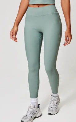Sea Green Active Rib Gym Leggings